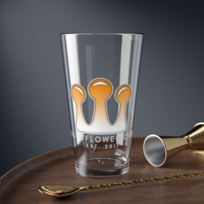 Official Logo Mixing Glass