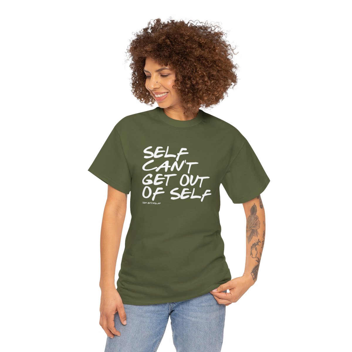 Self Can't... Unisex Heavy Cotton Tee : White Ink product main image