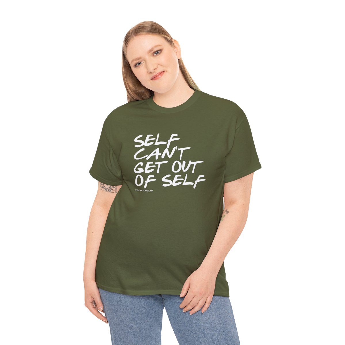Self Can't... Unisex Heavy Cotton Tee : White Ink product thumbnail image
