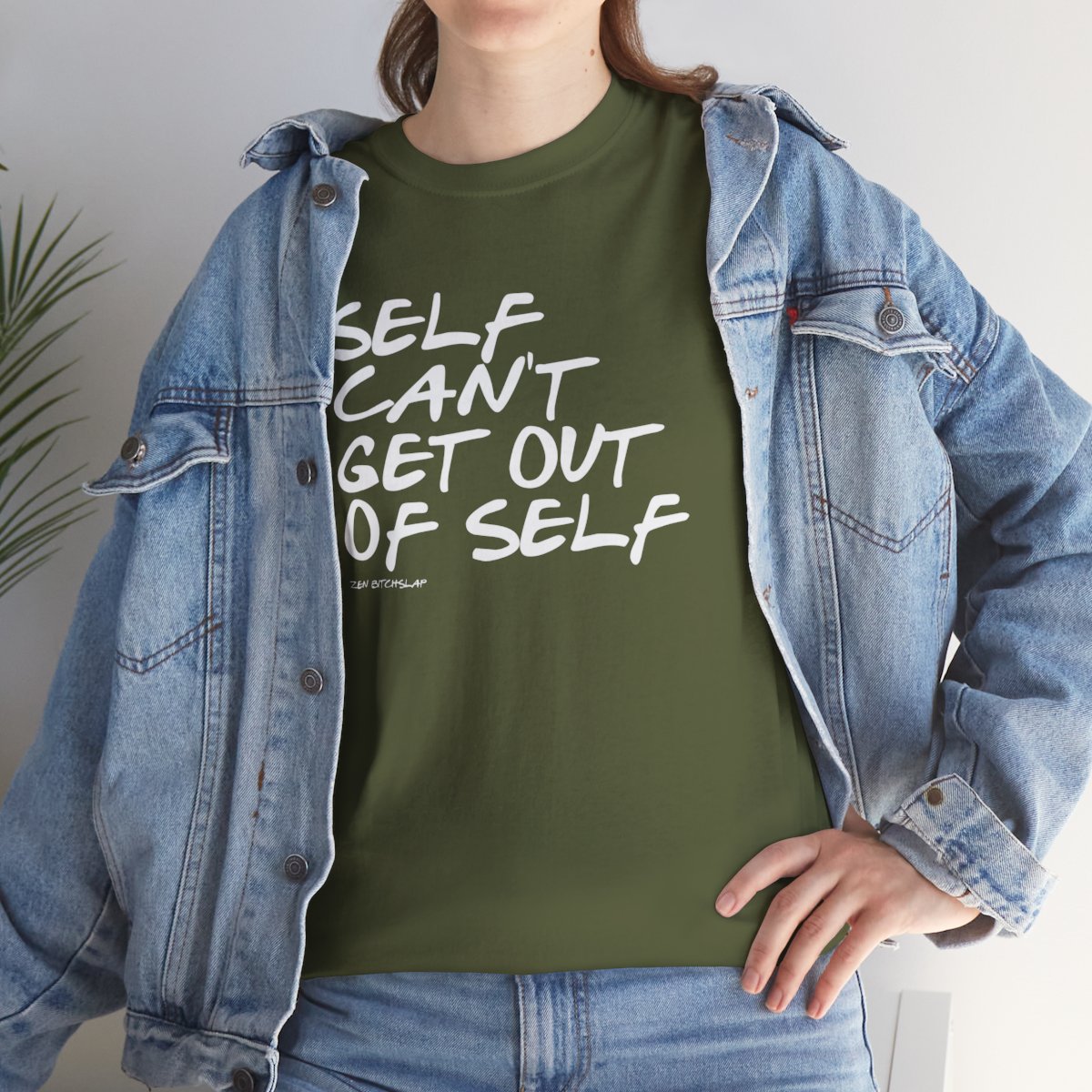 Self Can't... Unisex Heavy Cotton Tee : White Ink product thumbnail image