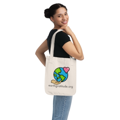 Earth Gratitude Organic Canvas Tote Bag