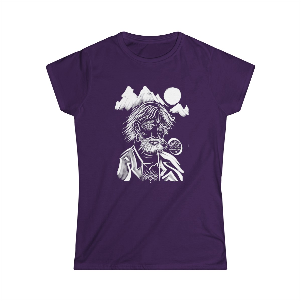 Paul Bodhidharma - Women's Softstyle Tee: White Ink product thumbnail image