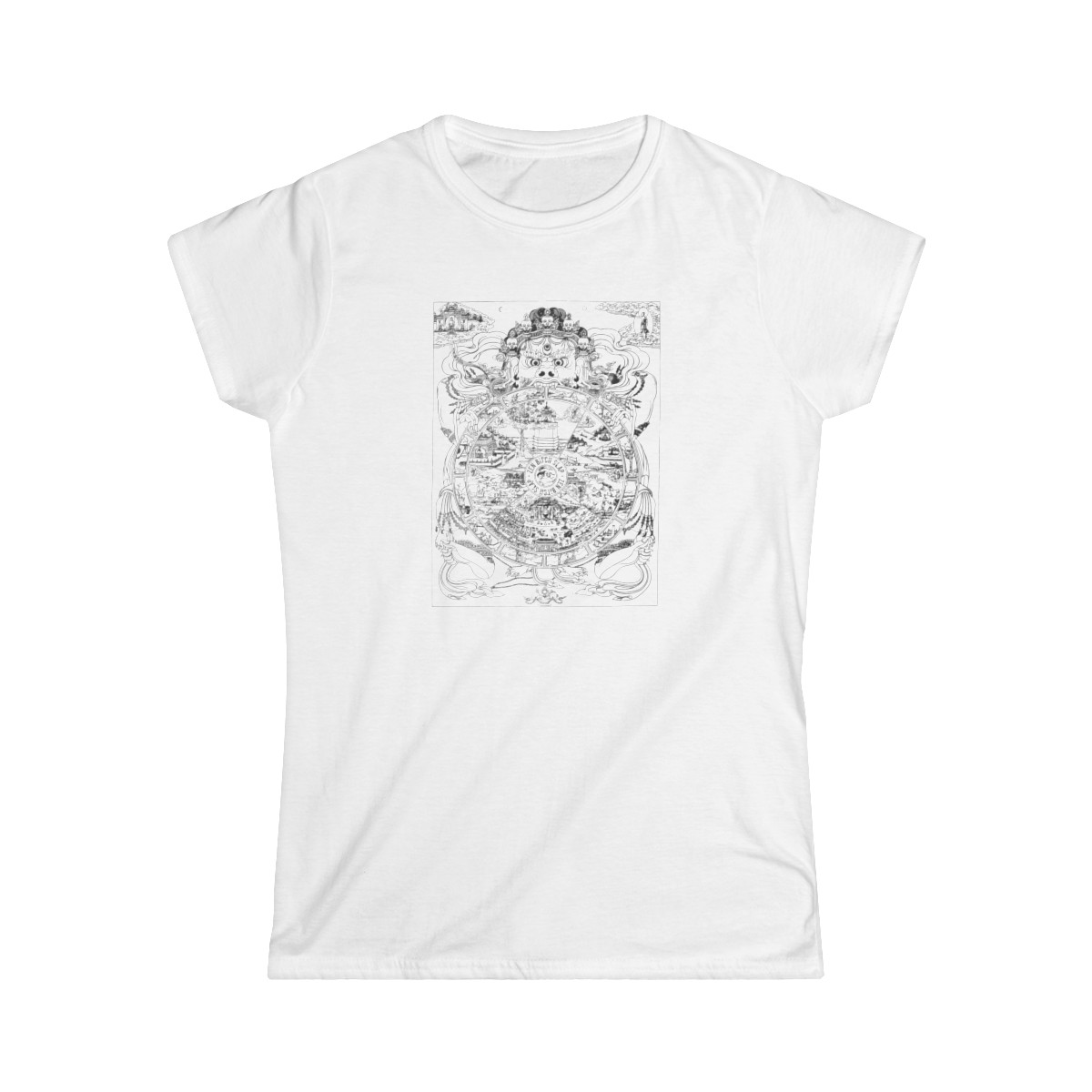 Wheel of Life - Women's Softstyle Tee: Black Ink product thumbnail image