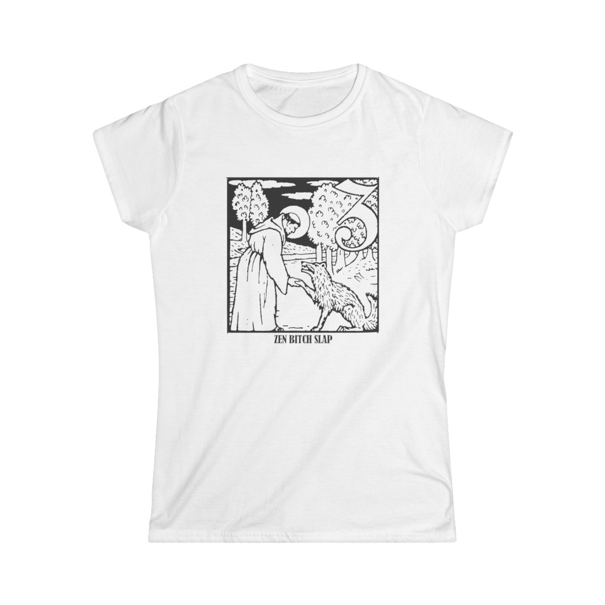 St. Francis - Women's Softstyle Tee: Black Ink product thumbnail image