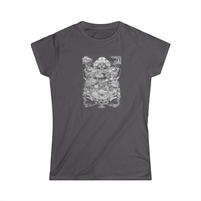 Wheel of Life - Women's Softstyle Tee: White Ink