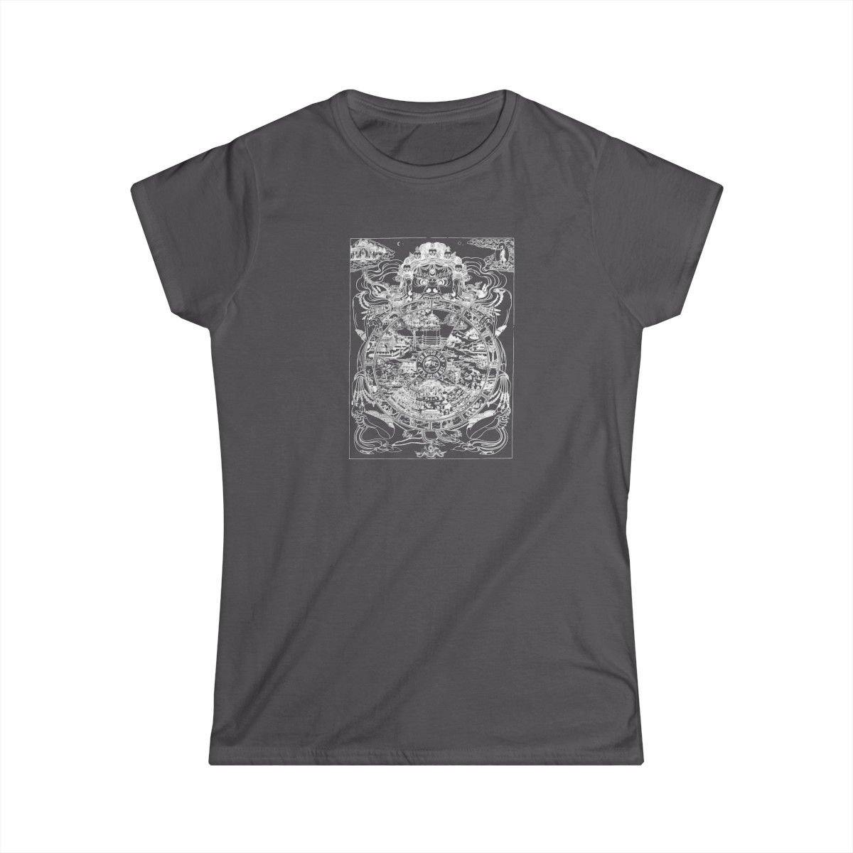 Wheel of Life - Women's Softstyle Tee: White Ink product thumbnail image