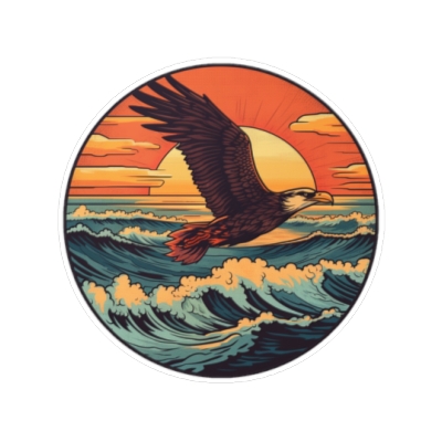 Eagle Ocean Sticker