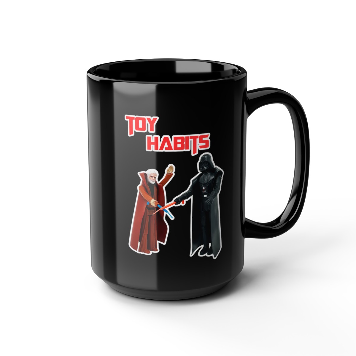 Obi Wan vs Darth Vader Black Mug, 15oz product thumbnail image