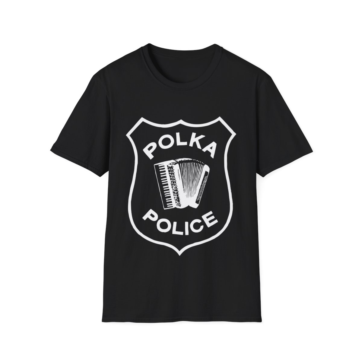 Polka Police Badge - Unisex Softstyle T-Shirt product thumbnail image