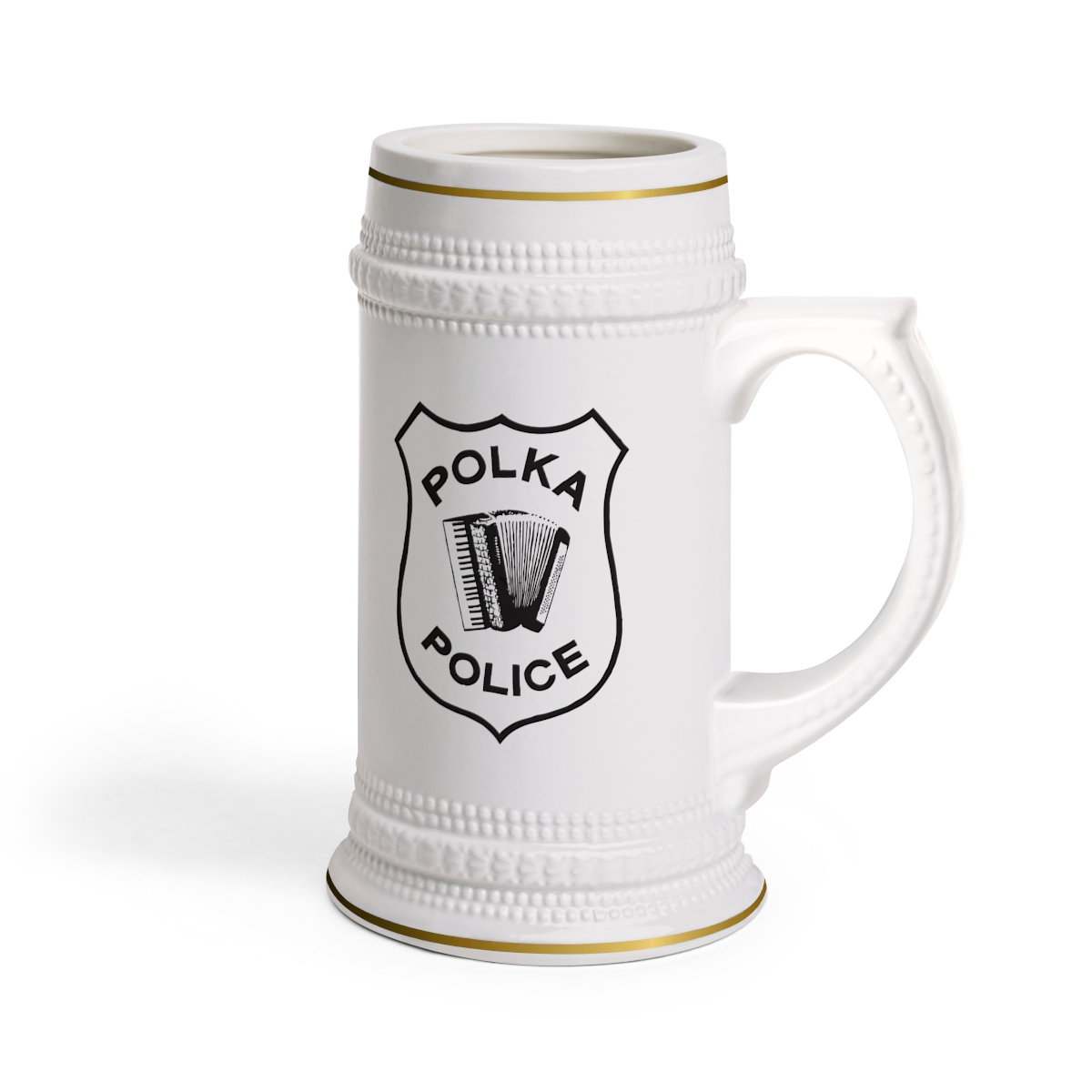 Polka Police Badge - Beer Stein Mug product thumbnail image