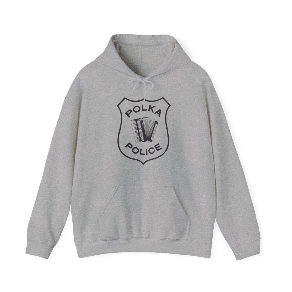 Polka Police Badge - Unisex Heavy Blend™ Hooded Sweatshirt product thumbnail image