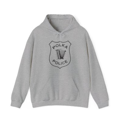 Polka Police Badge - Unisex Heavy Blend™ Hooded Sweatshirt