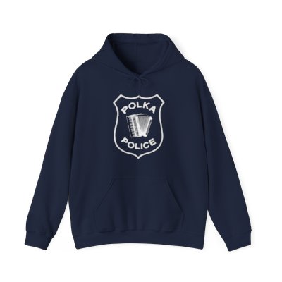 Polka Police Badge - Unisex Heavy Blend™ Hooded Sweatshirt
