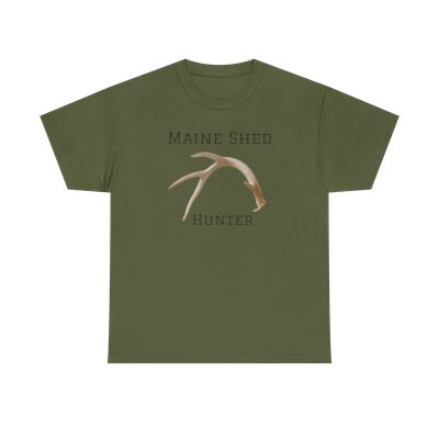 Maine Shed Hunter (Deer) Unisex Heavy Cotton Tee
