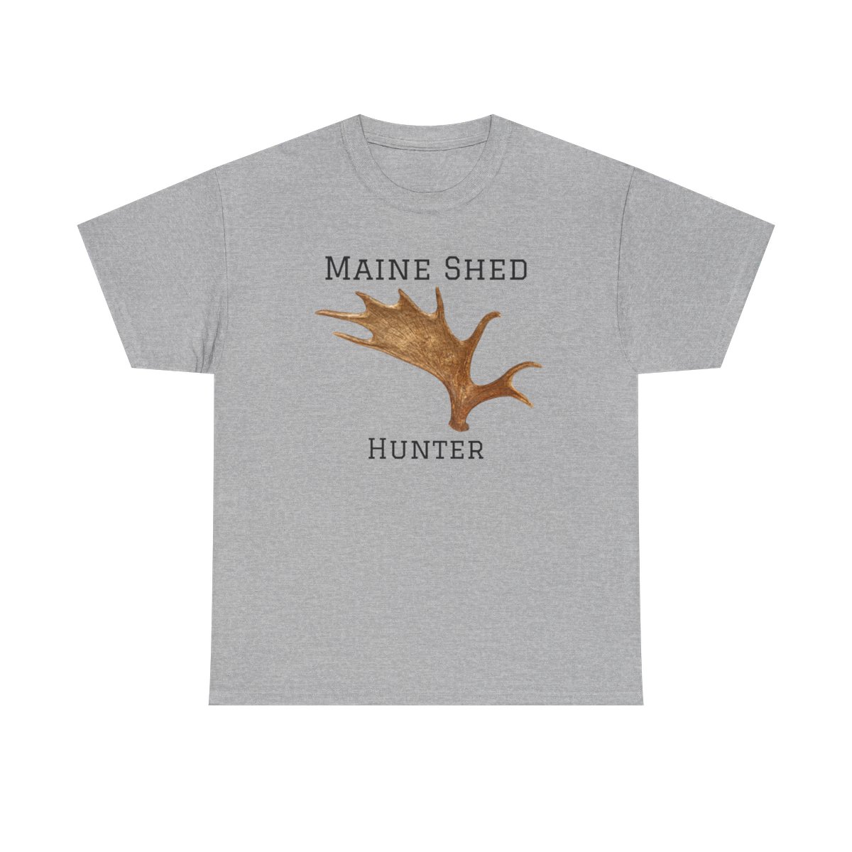 Maine Shed Hunter (Moose) Unisex Heavy Cotton Tee product thumbnail image