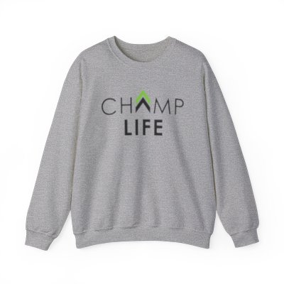 Champ Life Unisex Crewneck Sweatshirt - White, Gray