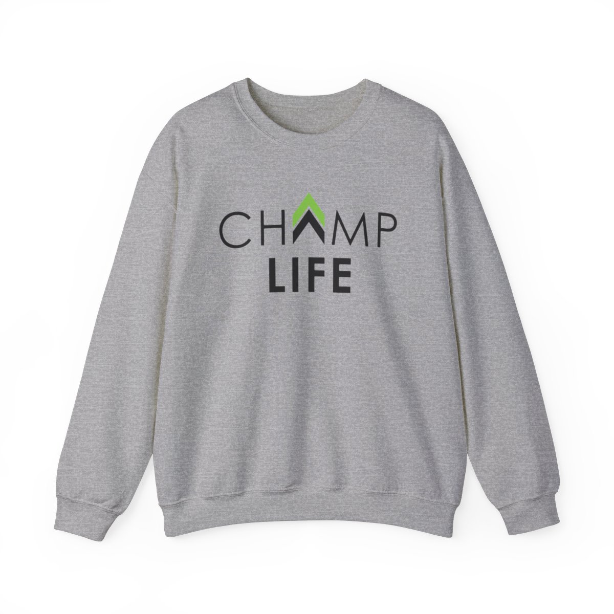 Champ Life Unisex Crewneck Sweatshirt - White, Gray product main image