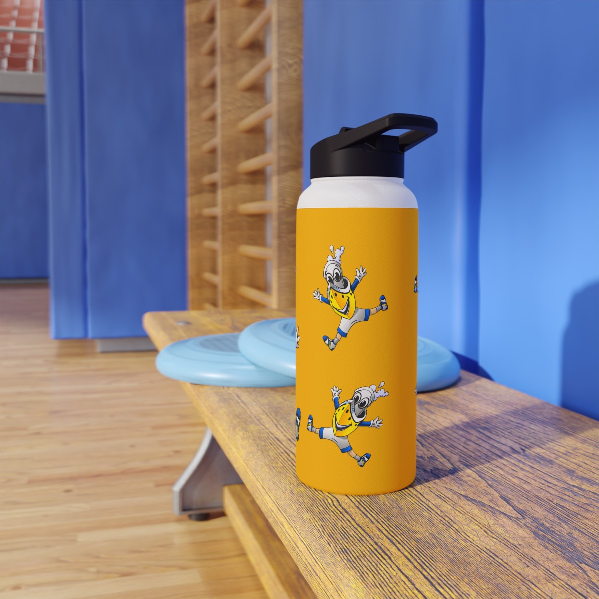 BUDDY CRUISE Stainless Steel YELLOW Water Bottle, Standard Lid product thumbnail image