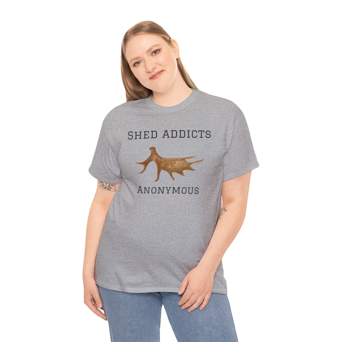 Shed Addicts Anonymous (Moose) Unisex Heavy Cotton Tee product thumbnail image