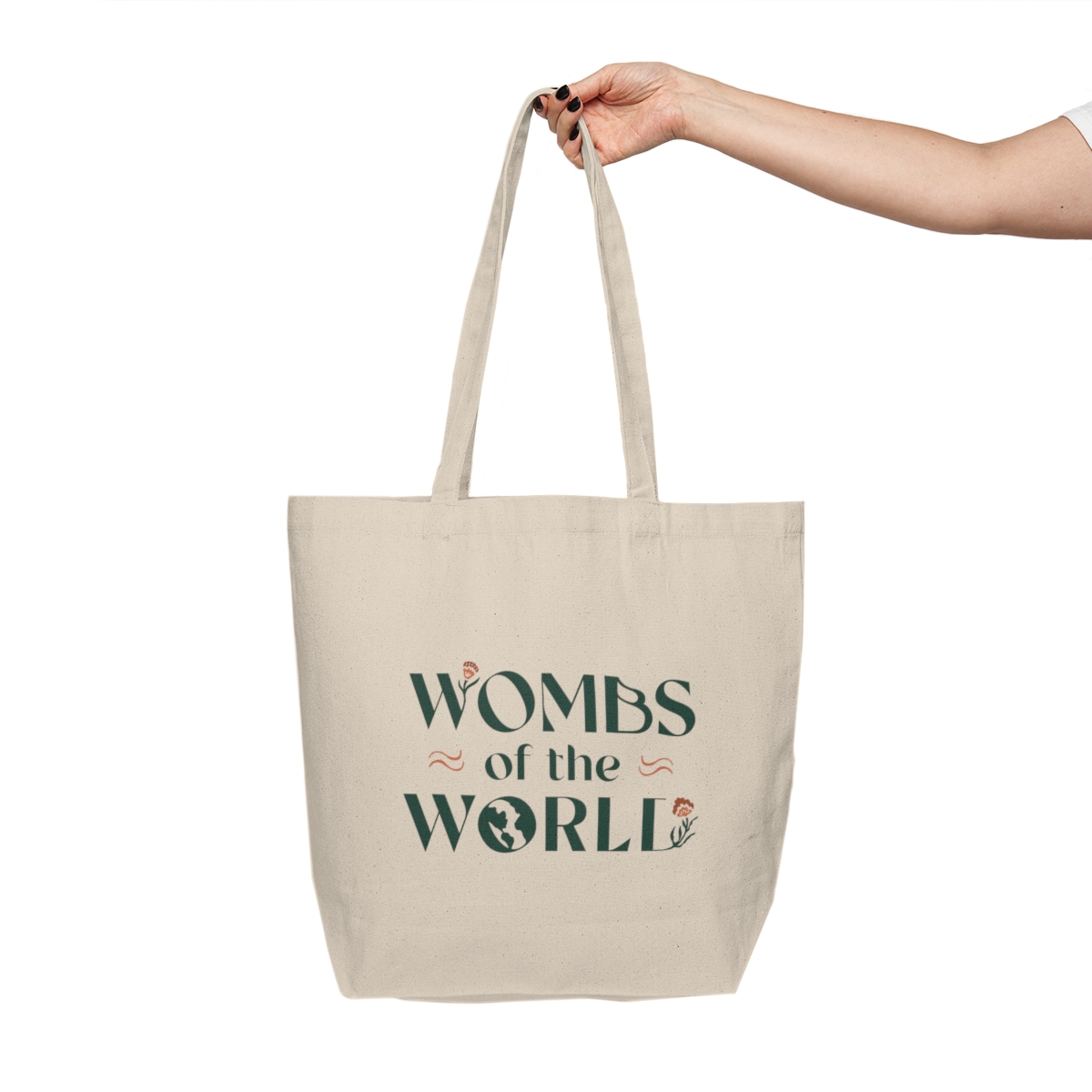 **Mid Tier** Limited Edition Wombs of the World + Olivia Jane Art Canvas Shopping Tote product thumbnail image