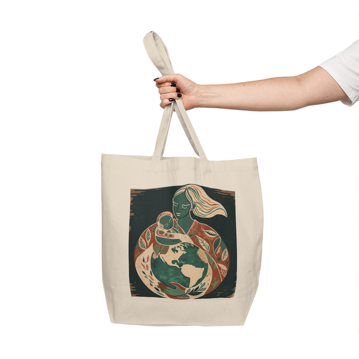 **Mid Tier** Limited Edition Wombs of the World + Olivia Jane Art Canvas Shopping Tote product thumbnail image