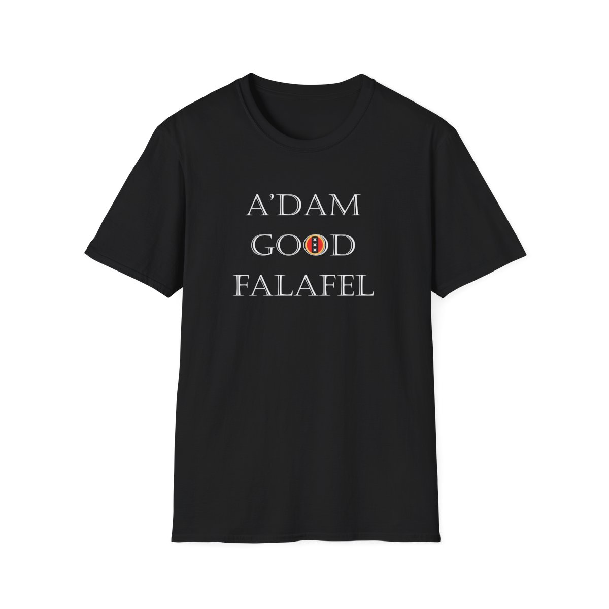 "A'Dam Good Falafel" Unisex Softstyle T-Shirt product thumbnail image