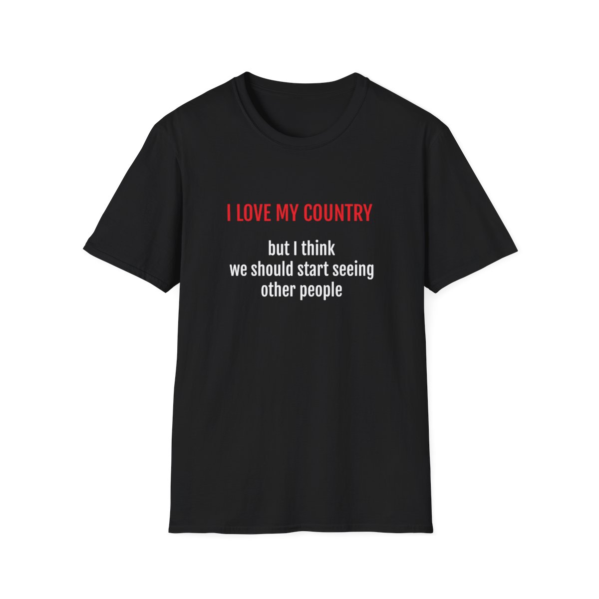 "I Love My Country" Unisex Softstyle T-Shirt product thumbnail image