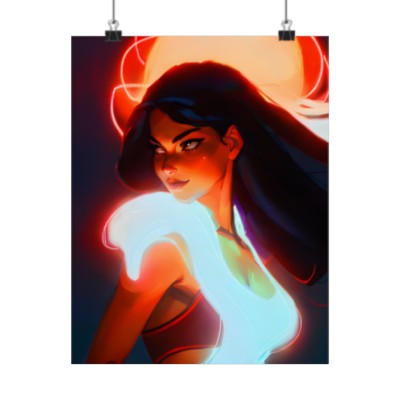 Premium Poster (Matte): Girl Power Deviant Glow