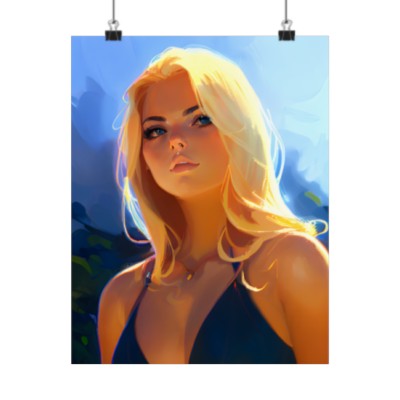 Premium Poster (Matte): Girl Power Starlet Painting
