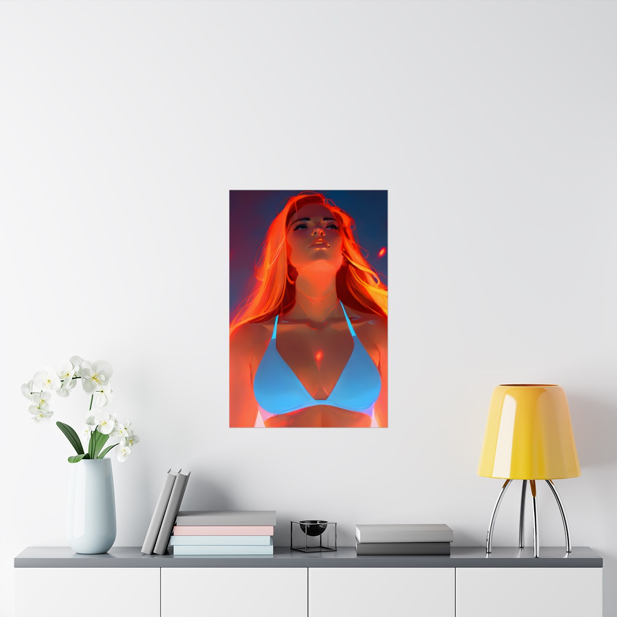 Premium Poster (Matte): Girl Power Blue Phoenix product thumbnail image