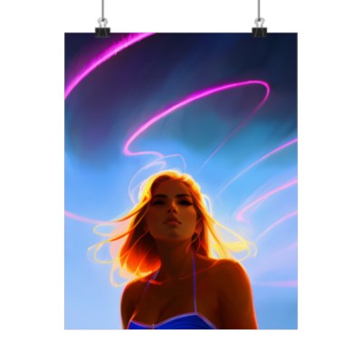 Premium Poster (Matte): Girl Power Radiant Striker