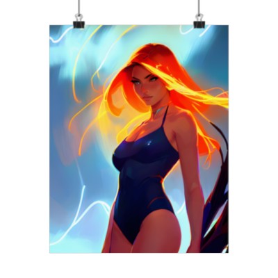 Premium Poster (Matte): Girl Power Sea Phoenix