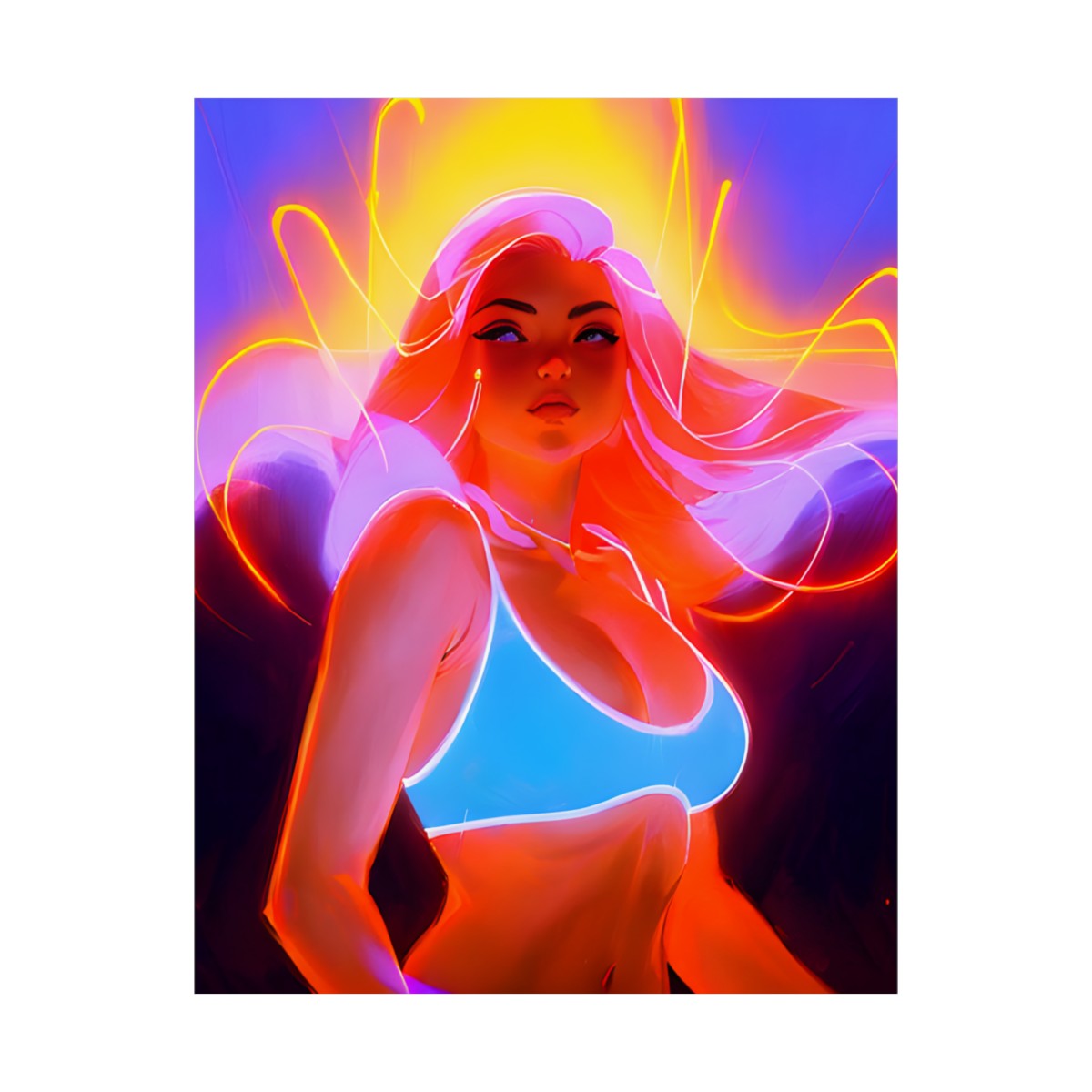 Premium Poster (Matte): Girl Power Vibrant Radiation product thumbnail image