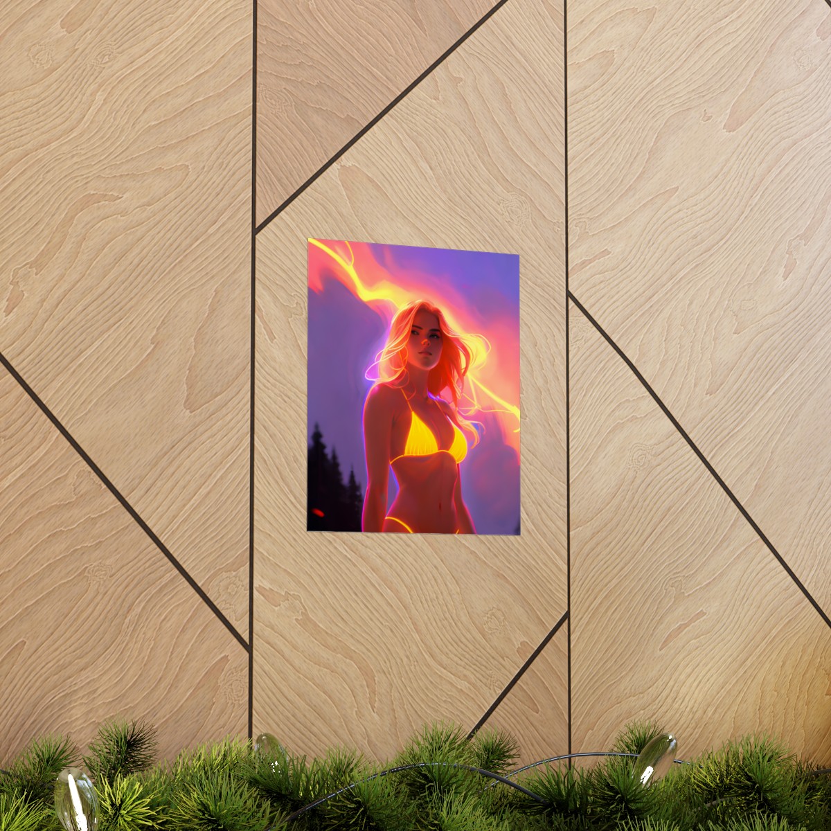 Premium Poster (Matte): Girl Power Neon Thunder product thumbnail image