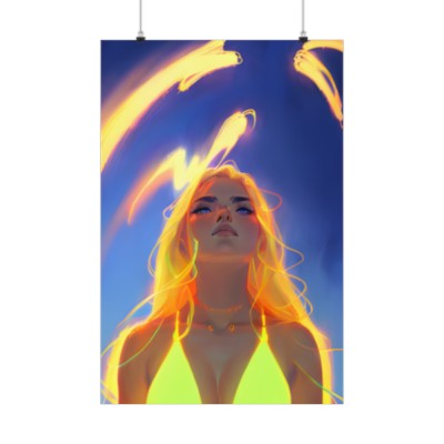 Premium Poster (Matte): Girl Power Bright Bombshell
