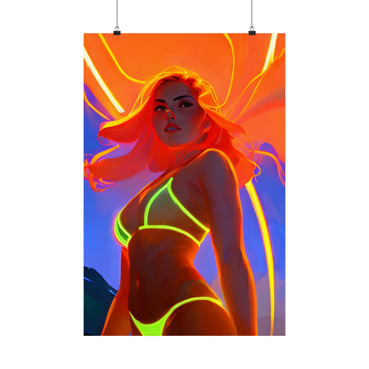 Premium Poster (Matte): Girl Power Neon Vapor product thumbnail image