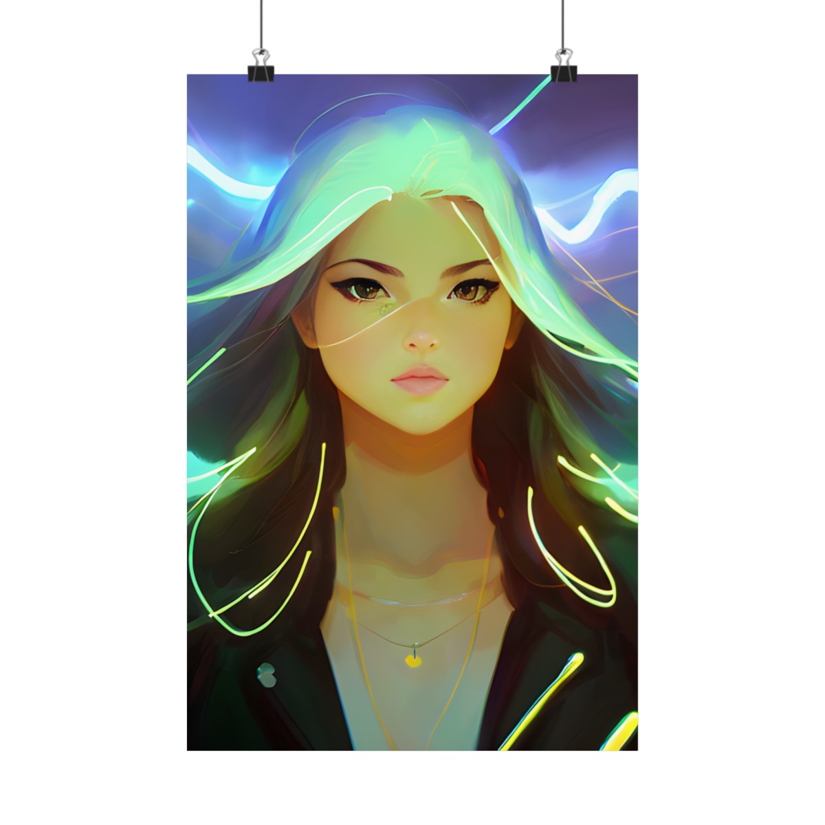 Premium Poster (Matte): Girl Power Neon Vengeance product main image
