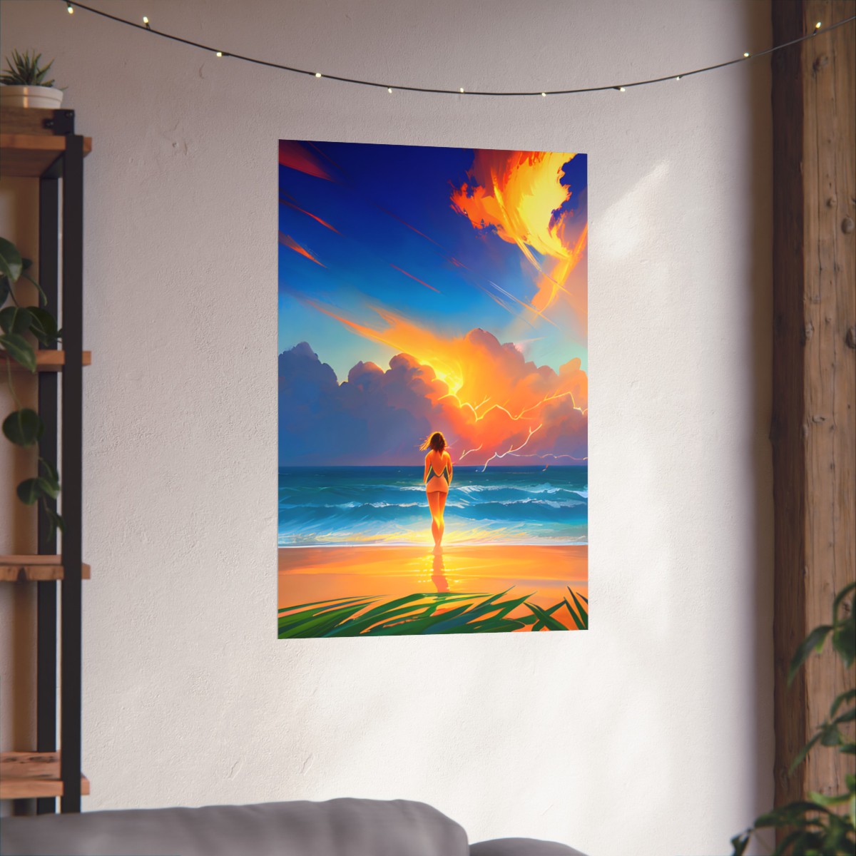 Premium Poster (Matte): Cosmic Brunette at The Beach product thumbnail image
