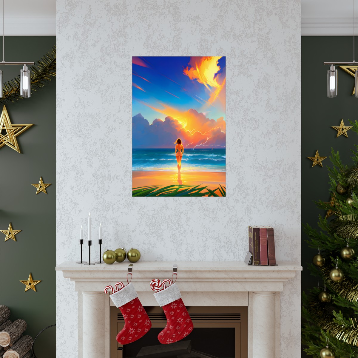 Premium Poster (Matte): Cosmic Brunette at The Beach product thumbnail image