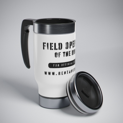Field Operative of the Month - Stainless Steel Travel Mug with Handle, 14oz