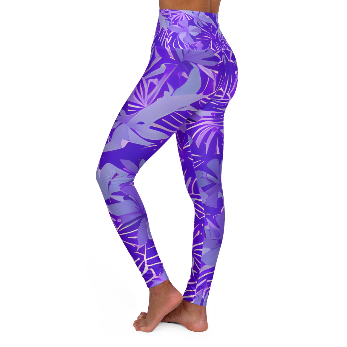 Purple Expressions: High Waisted Yoga Leggings product thumbnail image