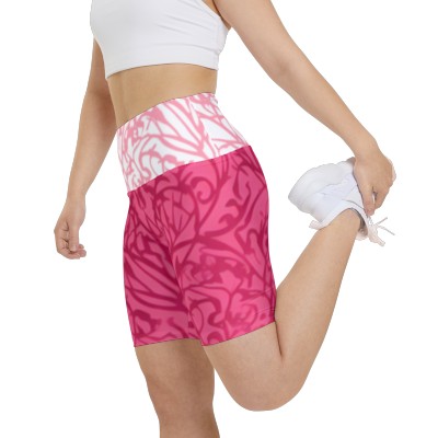 Pink on Blush: Women's Workout Shorts