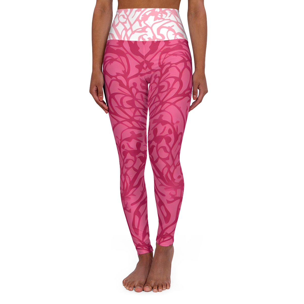 Pink on Blush: High Waisted Yoga Leggings product thumbnail image