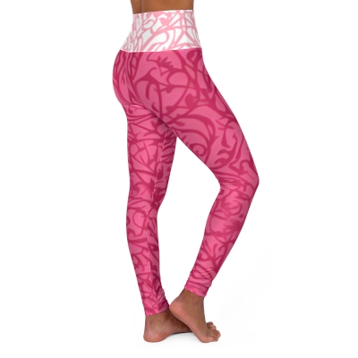 Pink on Blush: High Waisted Yoga Leggings