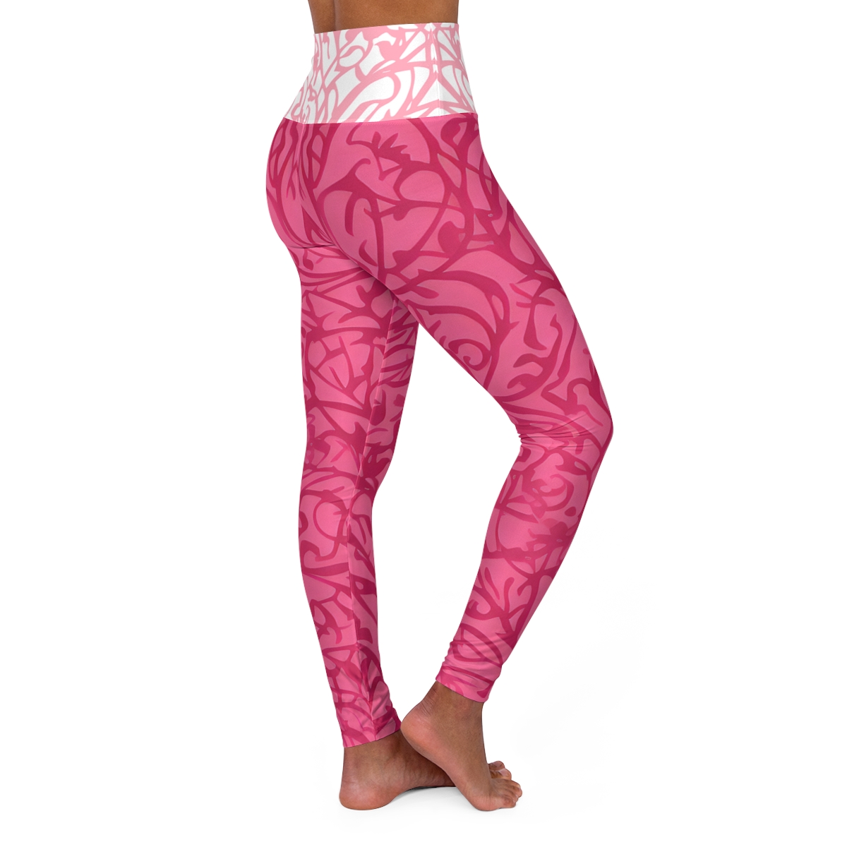 Pink on Blush: High Waisted Yoga Leggings product thumbnail image