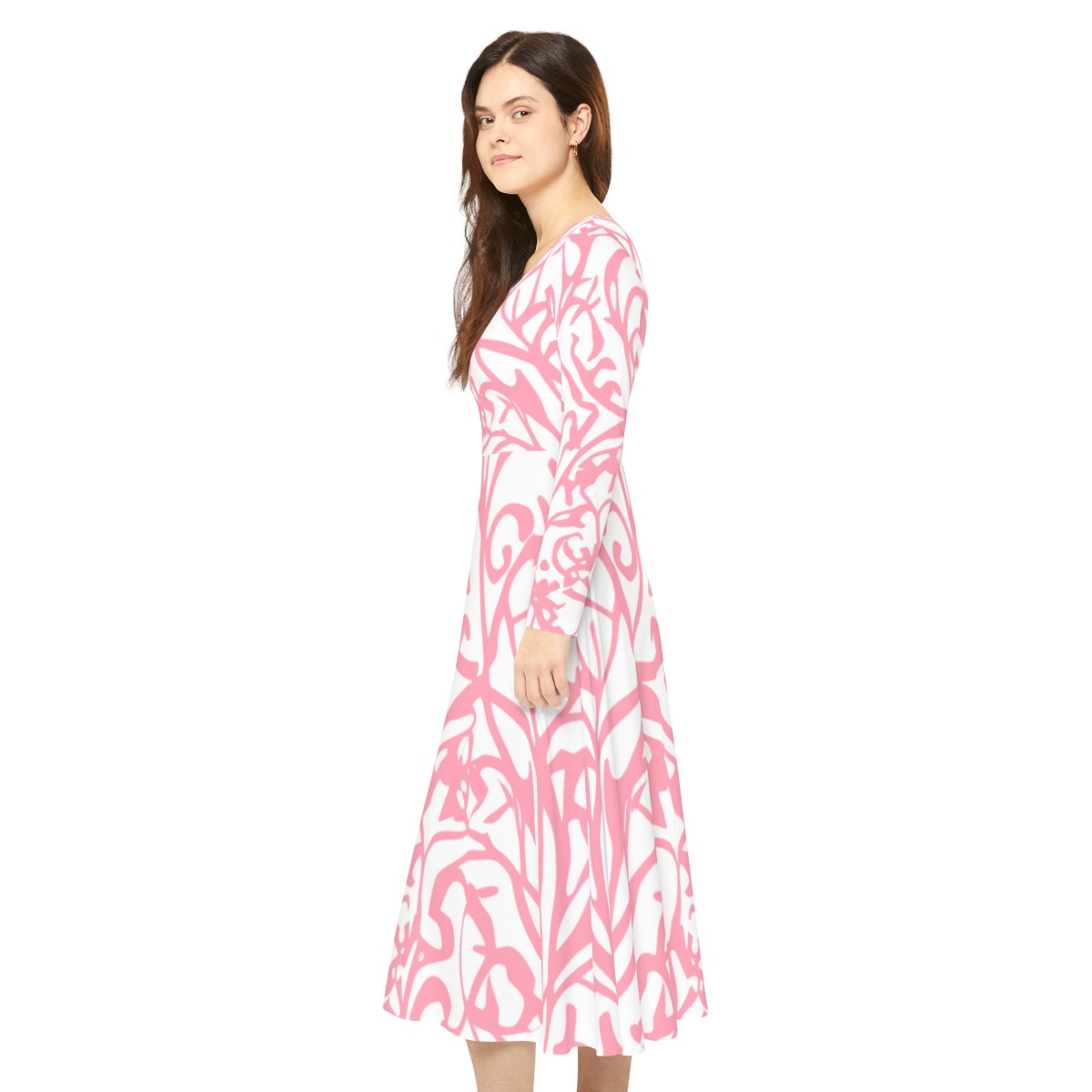 Pink: Women's Long Sleeve Dance Dress product thumbnail image