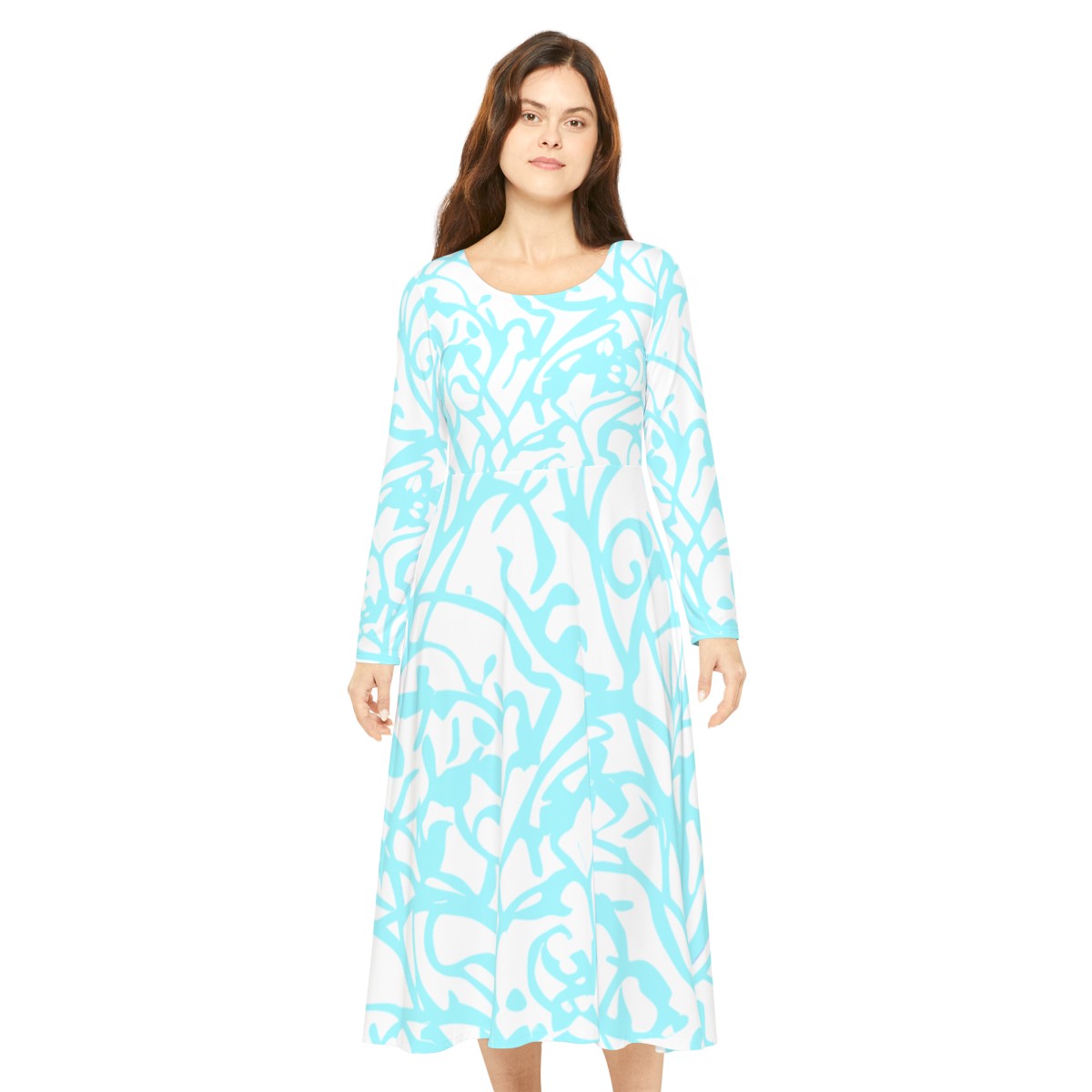 Sylph Blue: Women's Long Sleeve Dance Dress product main image