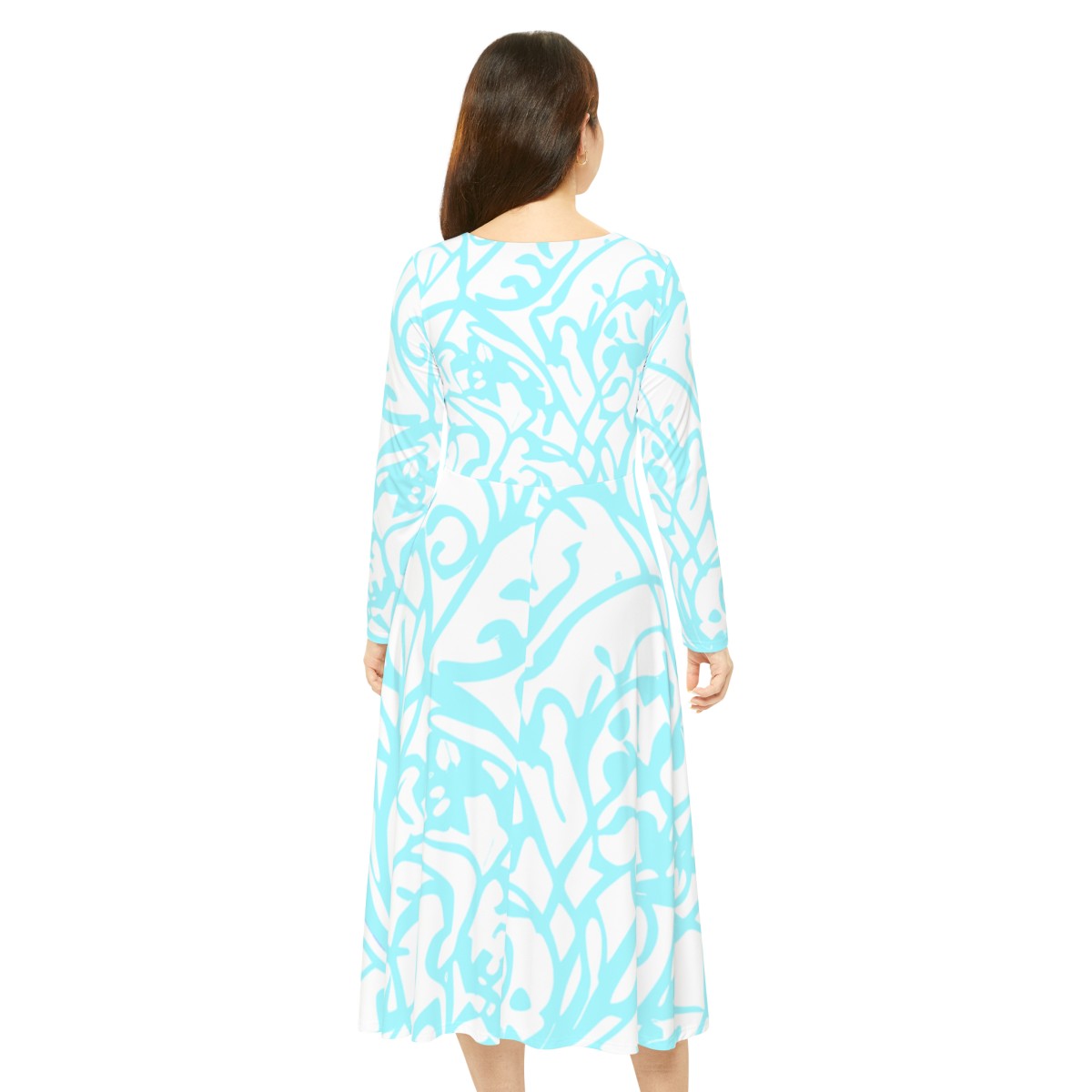 Sylph Blue: Women's Long Sleeve Dance Dress product thumbnail image