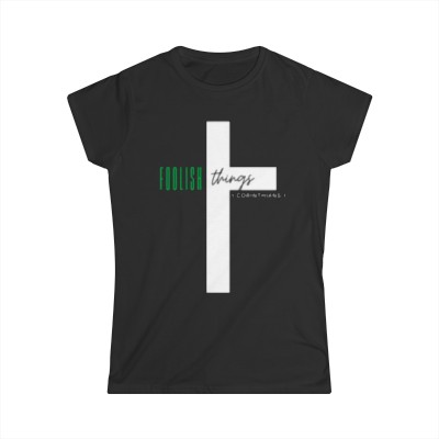 Copy of Women's Softstyle Foolish Things Green Cross T-Shirt