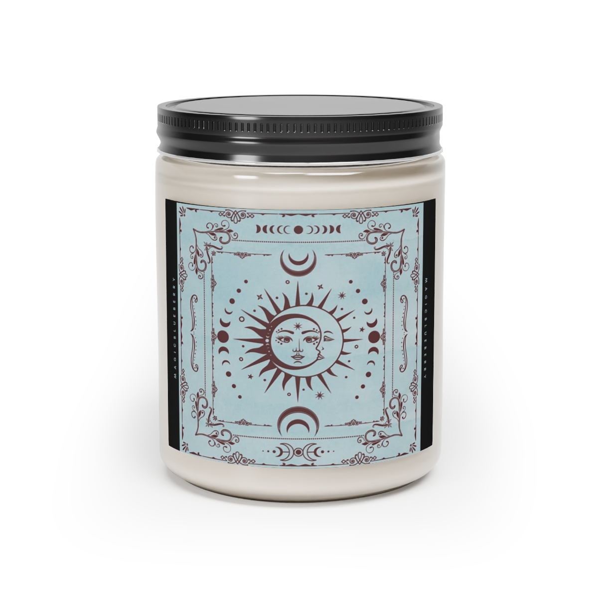 Blue Moon-Scented Soy Wax Candle | Clear Moon Jar | Manifestation Spell Candle Jar | Coconut Soy Candle 9oz | Positive Quote Aromatherapy product thumbnail image